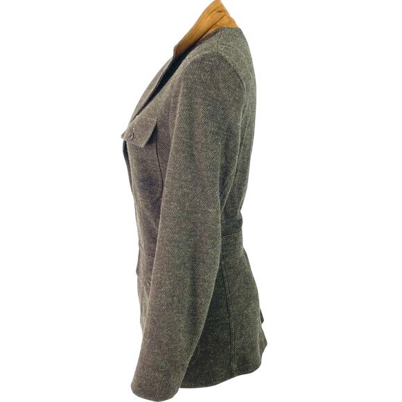 Ralph Lauren Soft Lightweight Herringbone Field Jacket Blazer Sz 4 XS - Picture 6 of 14